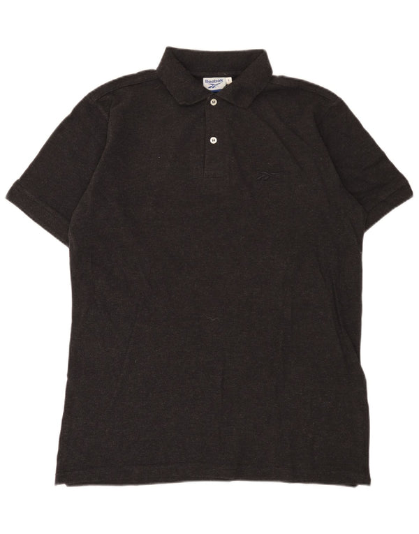 Reebok Mens Polo Shirt Medium Grey Cotton