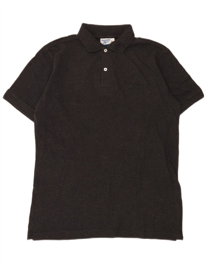 Reebok Mens Polo Shirt Medium Grey Cotton