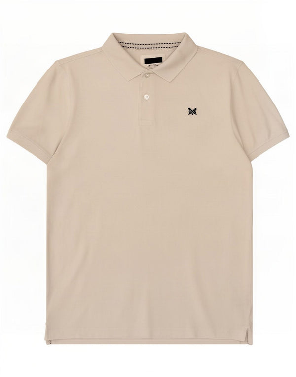 Crew Clothing Mens Polo Shirt Medium White Cotton