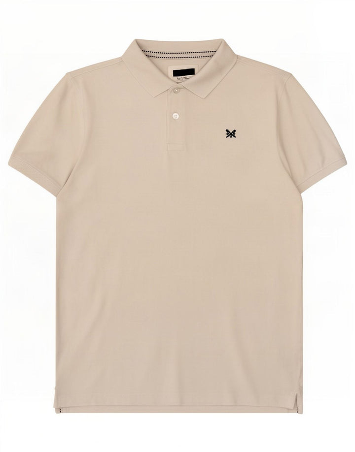 Crew Clothing Mens Polo Shirt Medium White Cotton