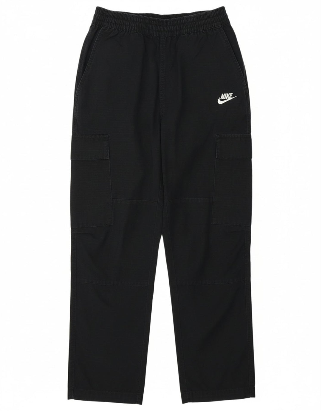 NIKE Womens Straight Cargo Trousers UK 4 XS  Black Cotton