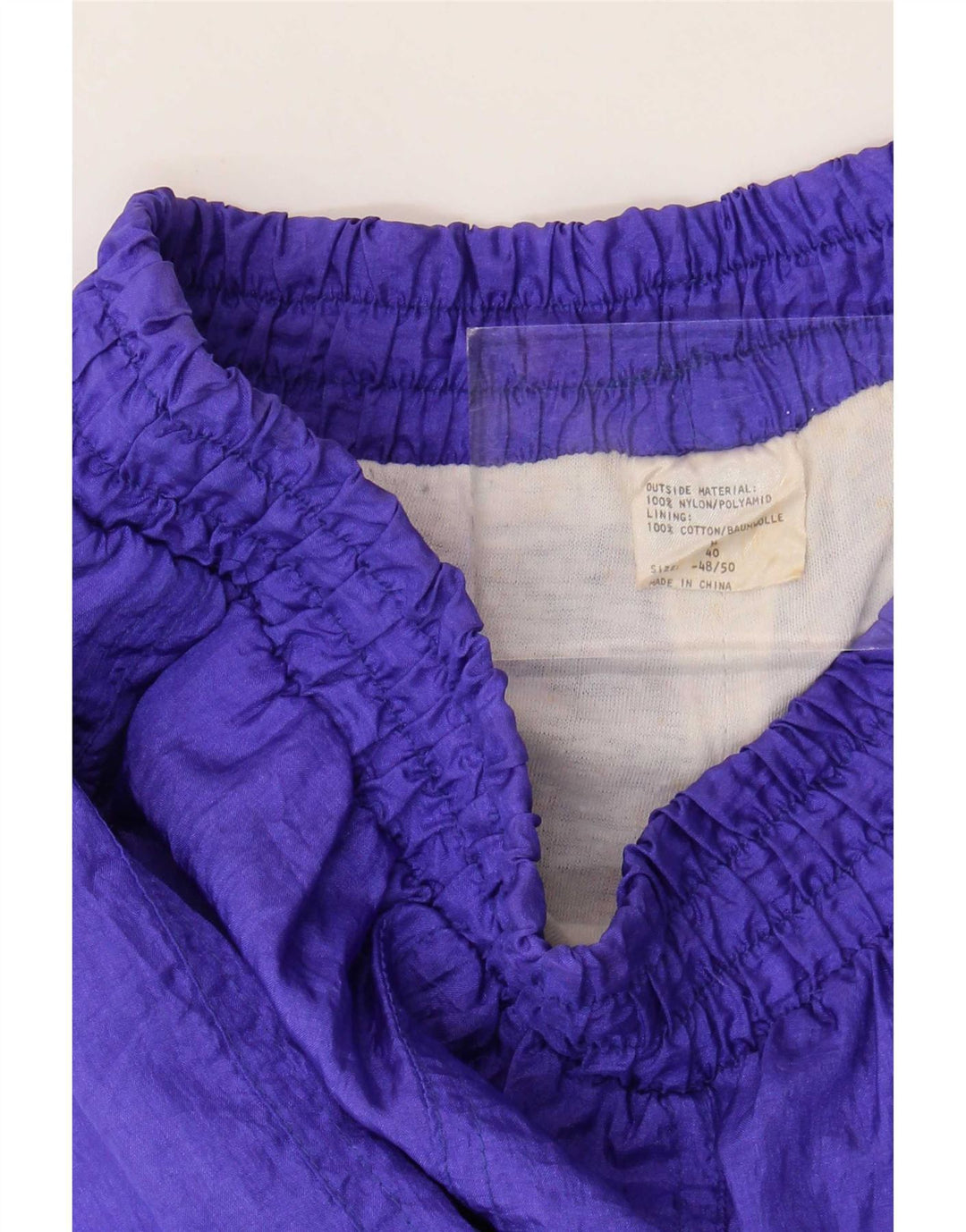 Vintage Mens Tracksuit Trousers Joggers Medium Purple Nylon