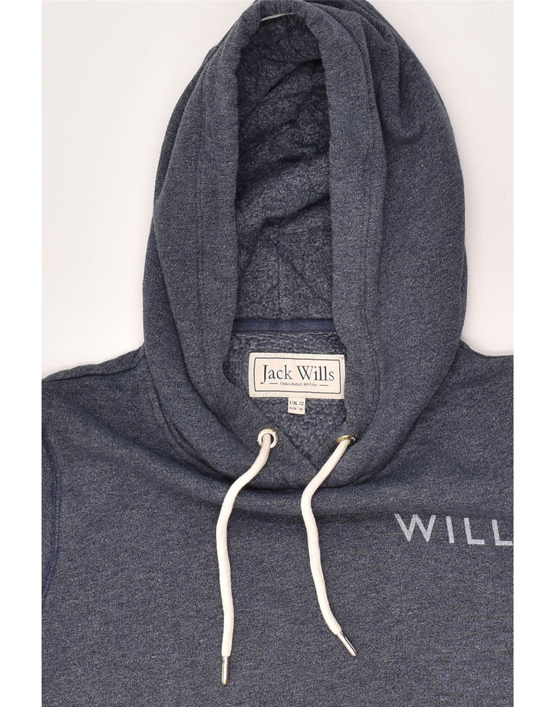 JACK WILLS Womens Hoodie Jumper UK 12 Medium Navy Blue Cotton | Vintage Jack Wills | Thrift | Second-Hand Jack Wills | Used Clothing | Messina Hembry 