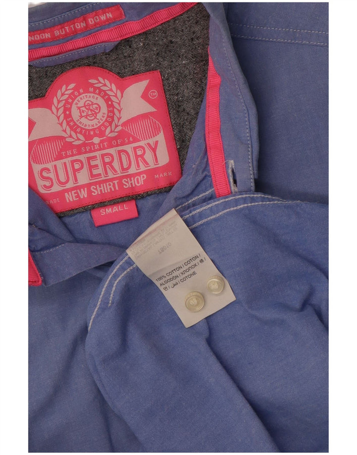 Superdry Mens Shirt Small Blue Cotton