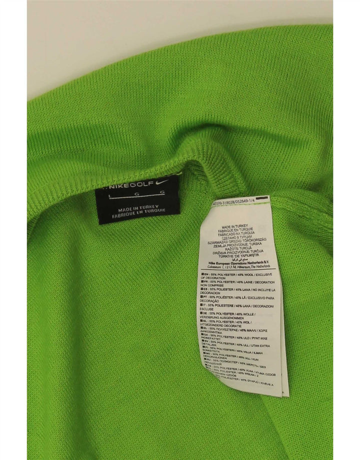 Nike Mens Golf Vest Tank Top Large Green Polyester