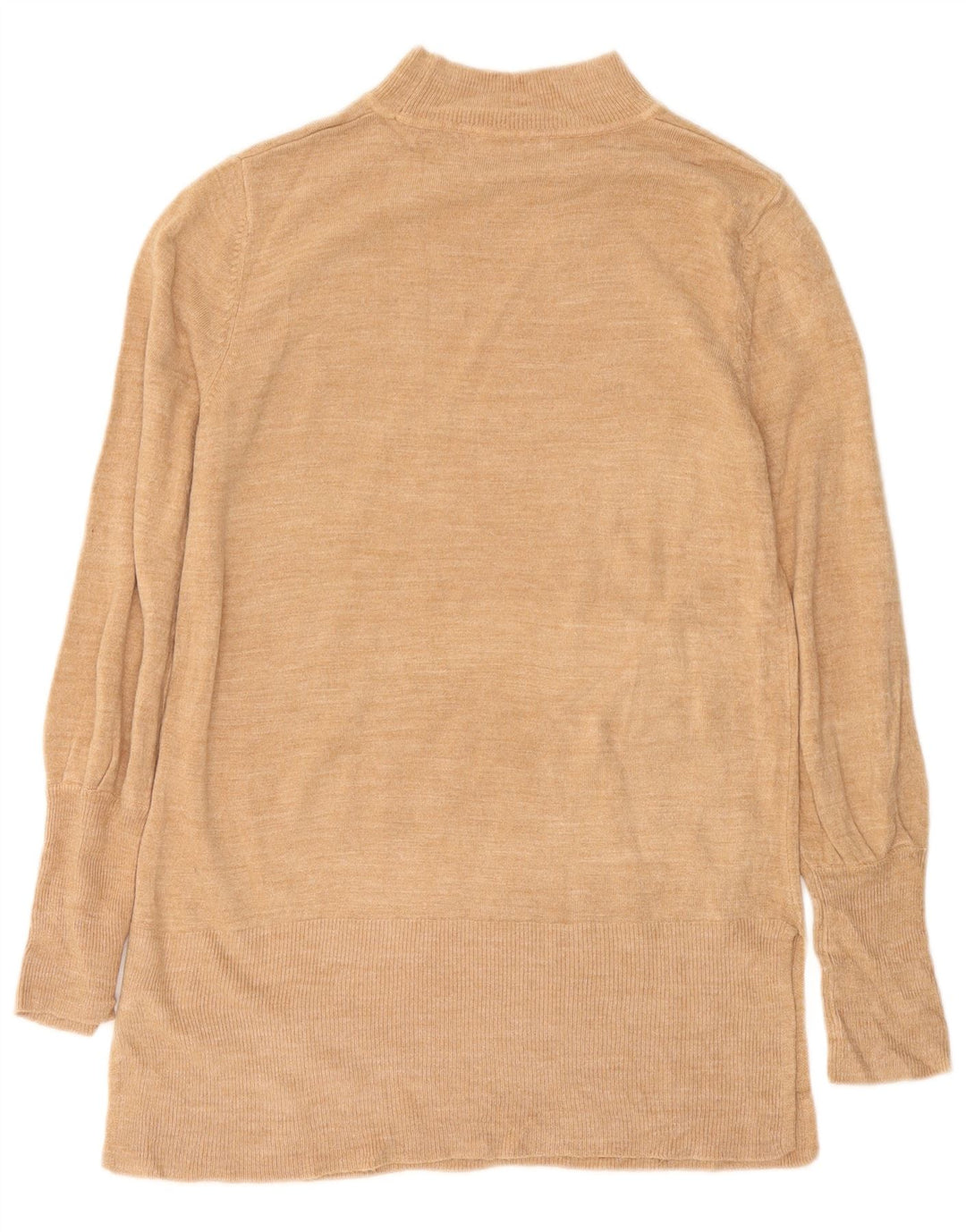 Marks & Spencer Womens Turtle Neck Jumper Sweater UK 14 Medium Beige
