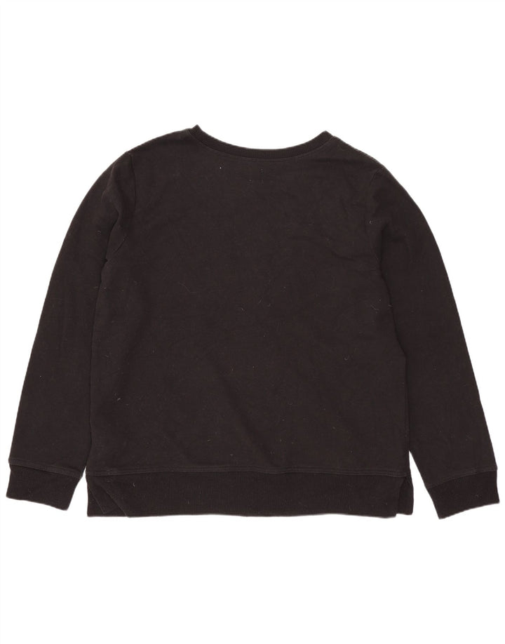 GAP Womens Graphic Sweatshirt Jumper UK 16 Large Black Cotton