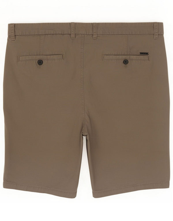 Pierre Cardin Mens Regular Fit Chino Shorts XL W40 Khaki Cotton