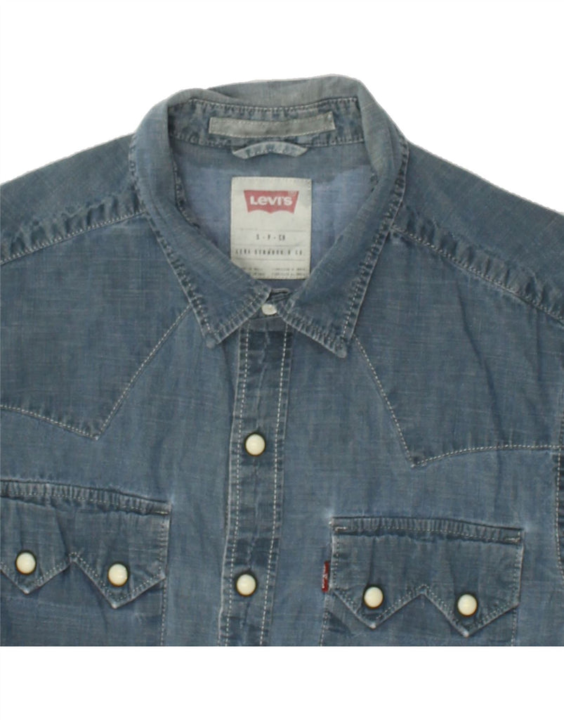 LEVI'S Mens Denim Shirt Small Blue Cotton | Vintage Levi's | Thrift | Second-Hand Levi's | Used Clothing | Messina Hembry 