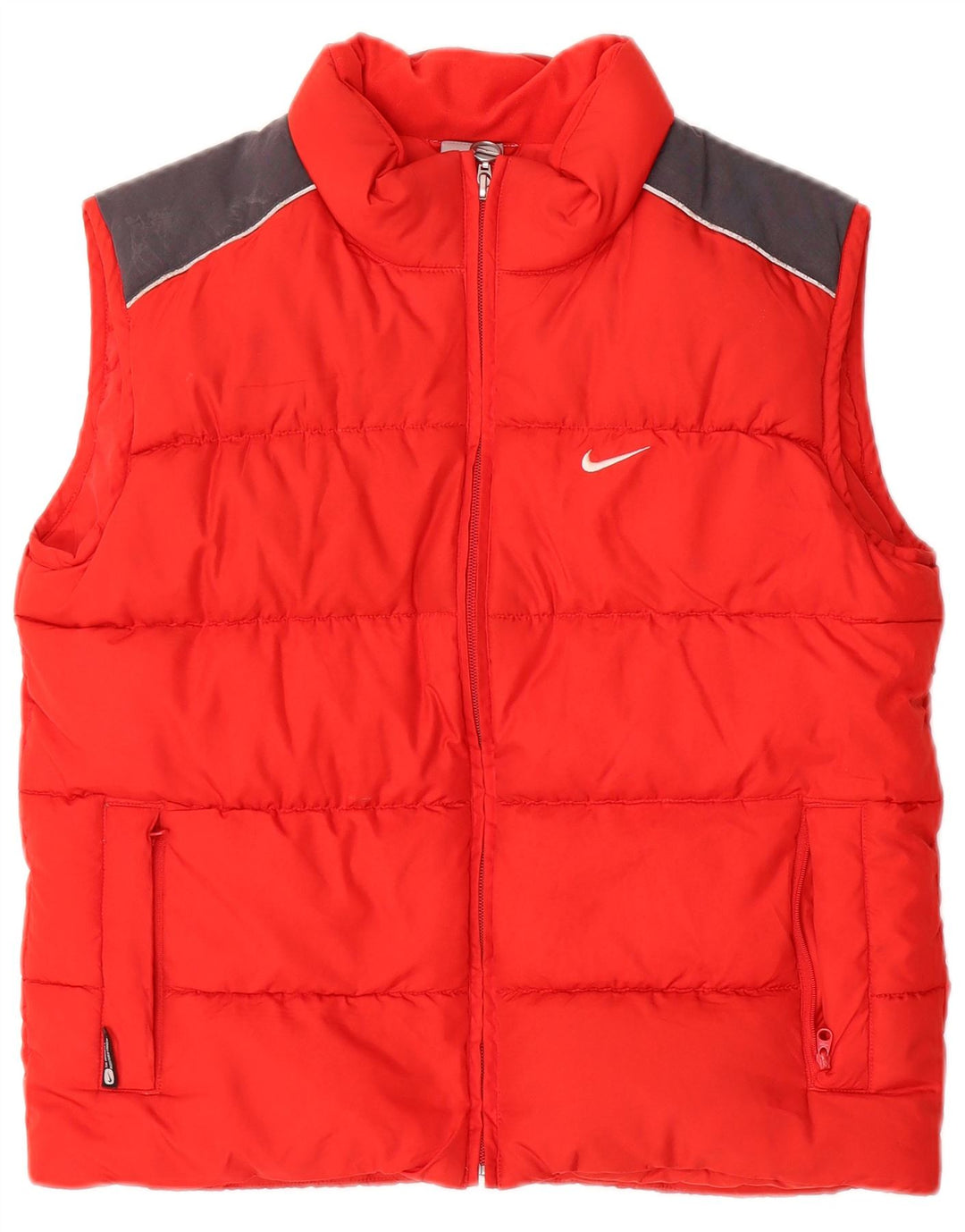 Nike Boys Graphic Padded Gilet 10-11 Years Medium Red Colourblock Polyester