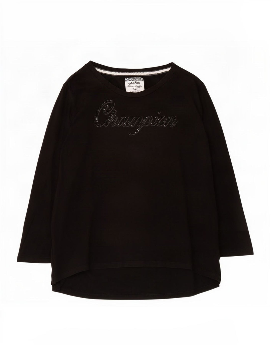 Champion Womens Graphic Top Long Sleeve UK 18 XL Black