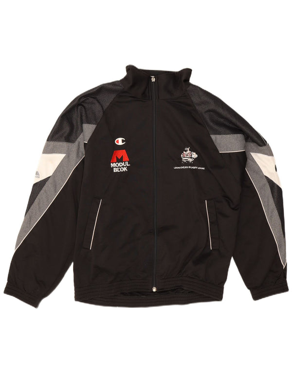 Champion Mens Graphic Tracksuit Top Jacket Medium Black Colourblock