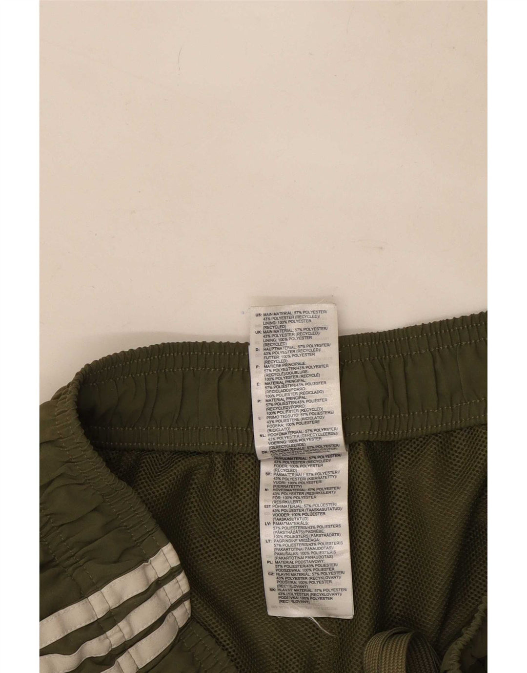 Adidas Mens Sport Shorts Large Khaki Polyester