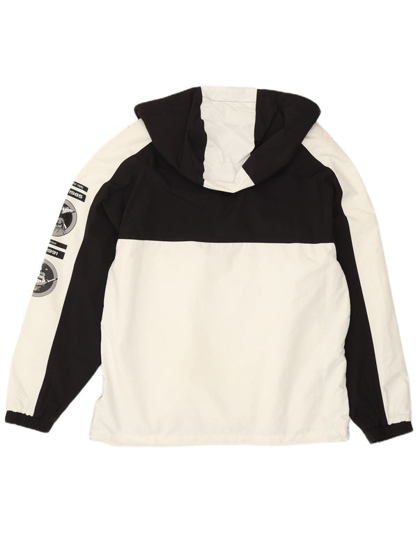 Pull & Bear Mens Nasa Graphic Anorak Jacket UK 38 Medium White Colourblock