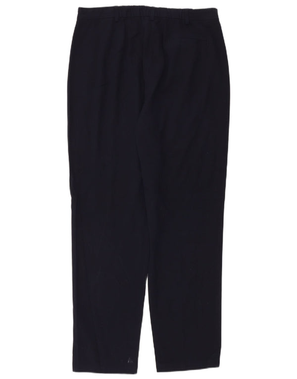 Marks & Spencer Womens Casual Trousers UK 14 Large W34 L32 Navy Blue