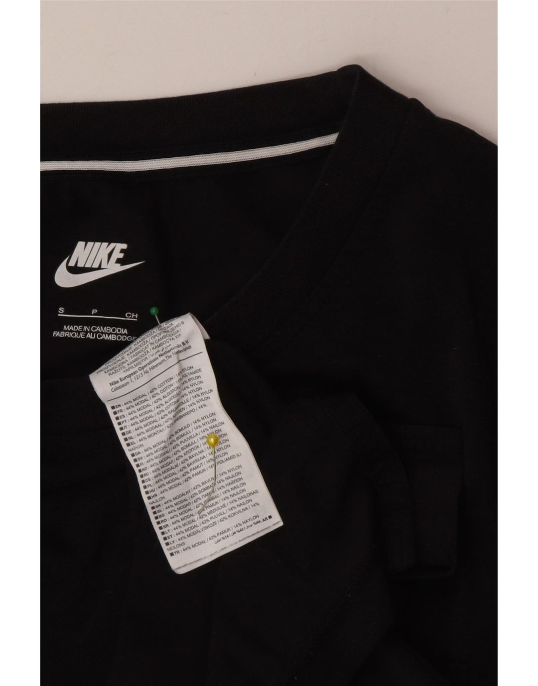 Nike Mens T-Shirt Top Small Black Modal