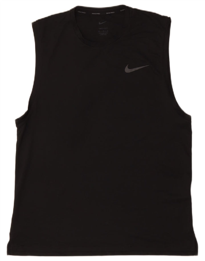 Nike Mens Dri Fit Vest Top Medium Black Polyester