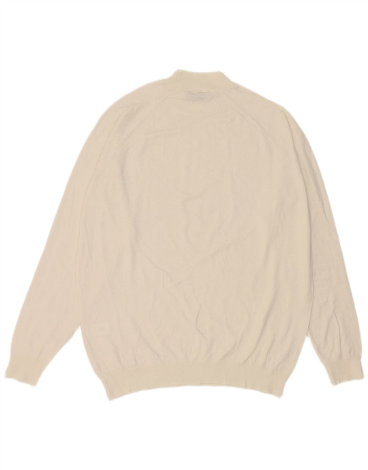 Zara Mens Turtle Neck Jumper Sweater Medium White Viscose