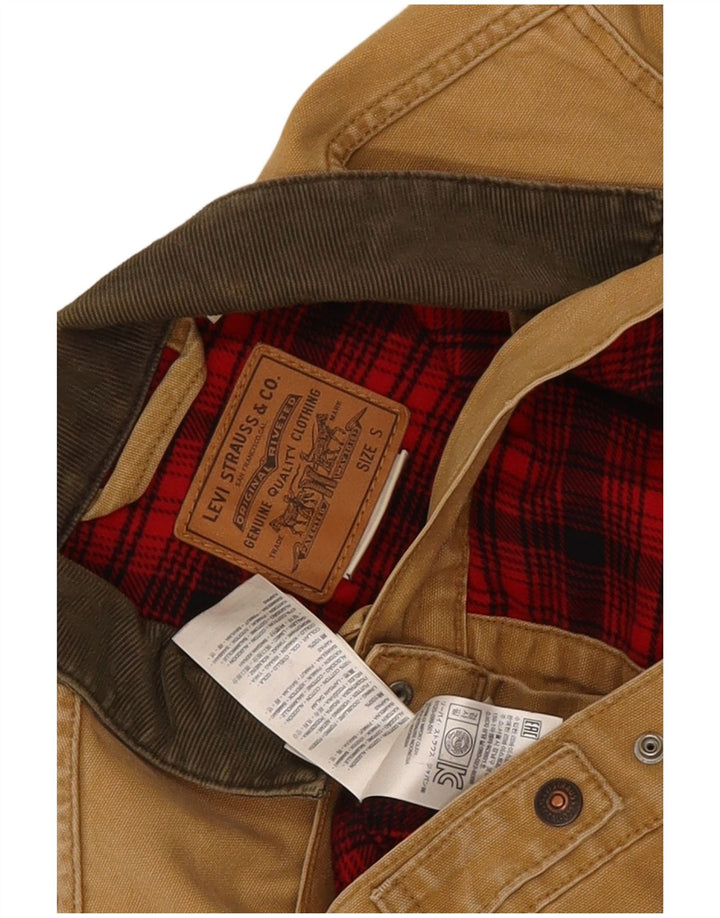 Levi's Mens Bomber Jacket UK 36 Small Beige Colourblock Cotton