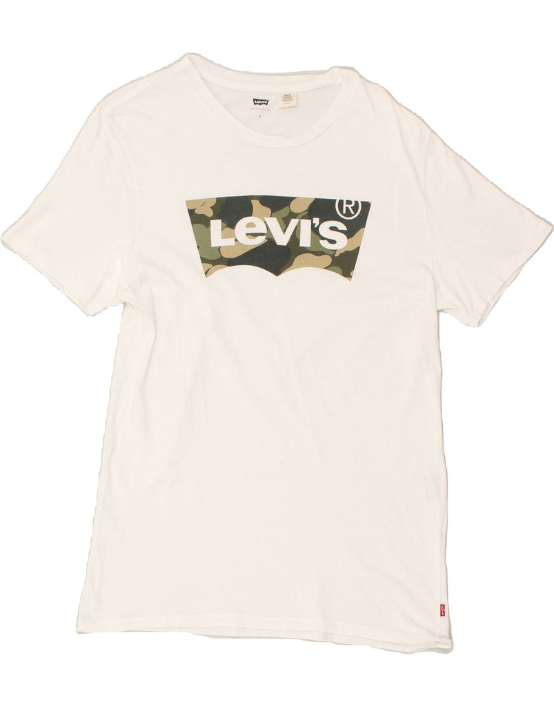 LEVI'S Mens Graphic T-Shirt Top Small White Cotton | Vintage Levi's | Thrift | Second-Hand Levi's | Used Clothing | Messina Hembry 