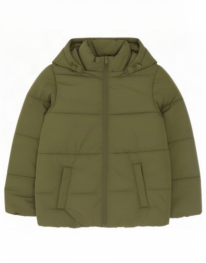 Marks & Spencer Womens Hooded Oversized Padded Jacket UK 10 Small Green