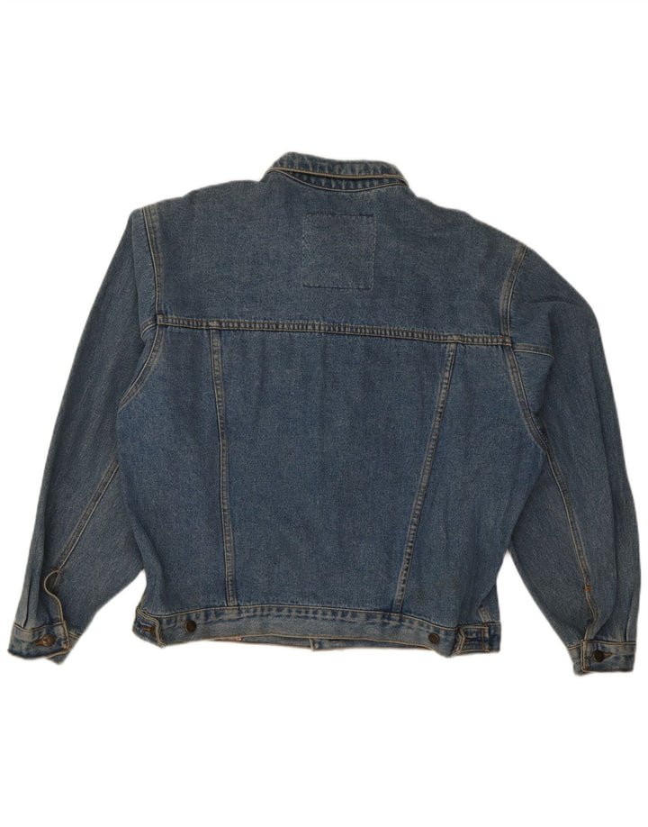 Vintage Mens Denim Jacket IT 52/54 Large Blue Cotton