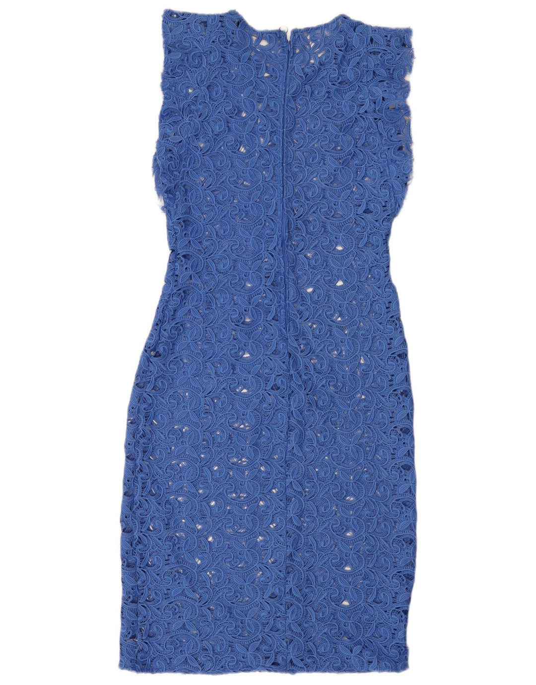 Zara Womens Lace Sheath Dress UK 12 Medium Blue Floral