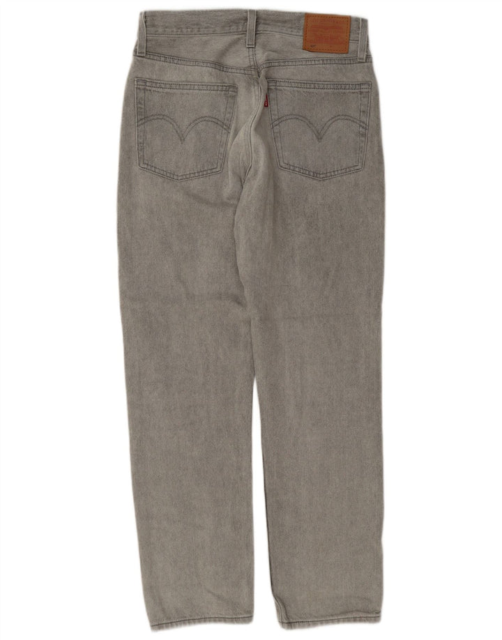Levi's Womens 501 Straight Jeans W25 L28 Grey Cotton