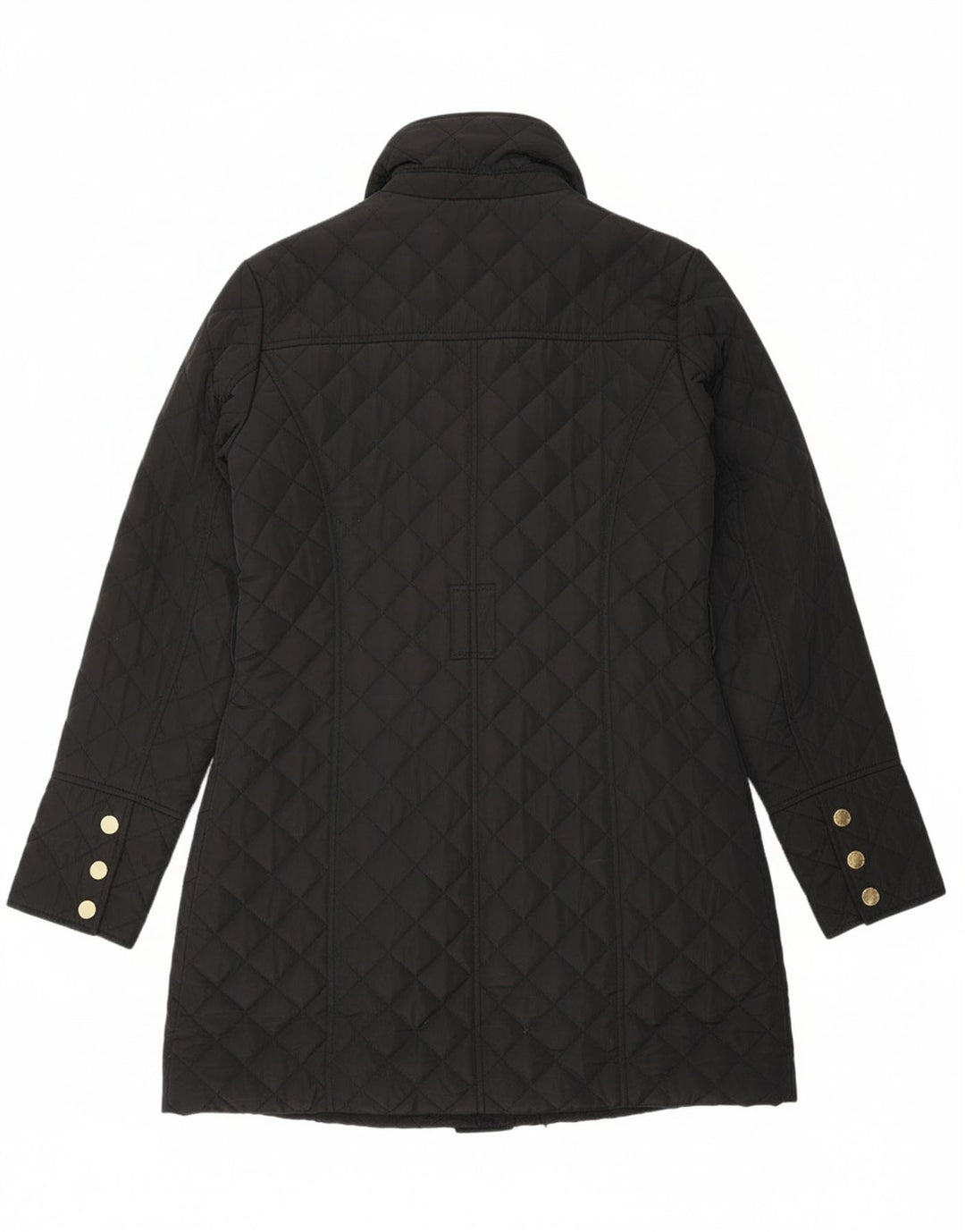 MICHAEL KORS Womens Quilted Jacket UK 10 Small Black Polyester
