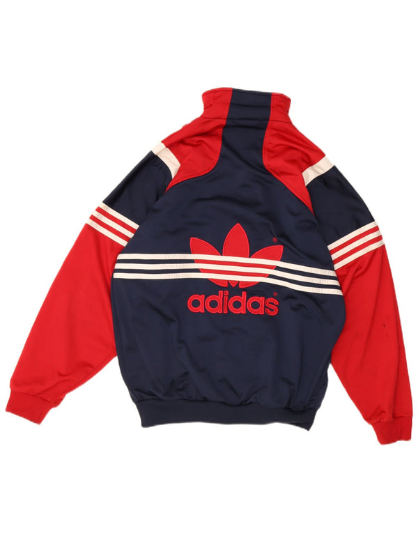 Adidas Boys Graphic Tracksuit Top Jacket 15-16 Years Red Colourblock
