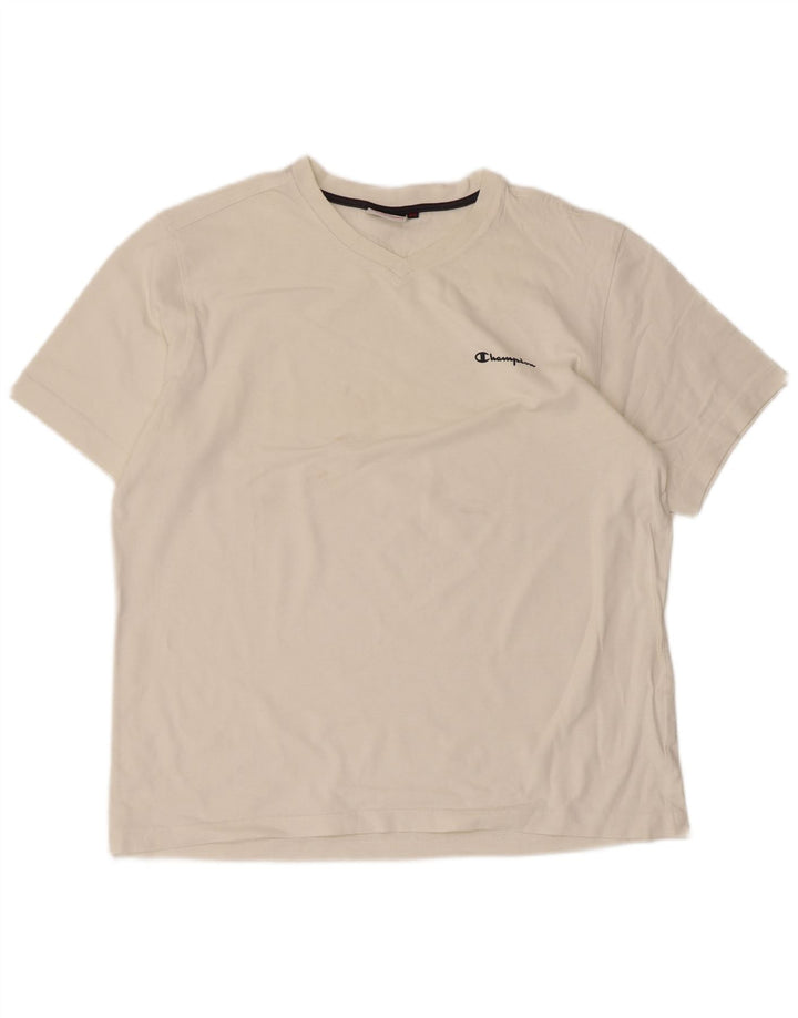 CHAMPION Womens T-Shirt Top UK 18 XL White Cotton