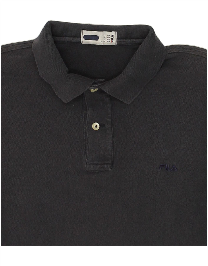 FILA Mens Polo Shirt IT 48 Medium Black Vintage Fila and Second-Hand Fila from Messina Hembry 