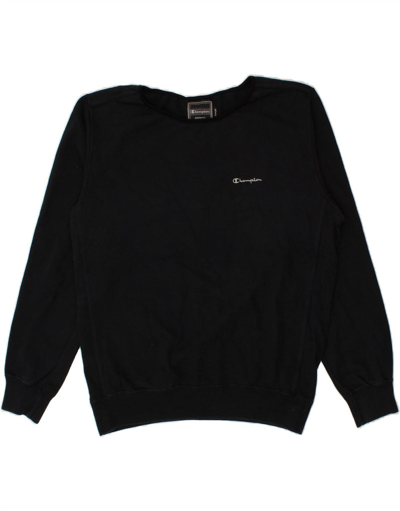 CHAMPION Mens Sweatshirt Jumper XL Black Cotton | Vintage Champion | Thrift | Second-Hand Champion | Used Clothing | Messina Hembry 