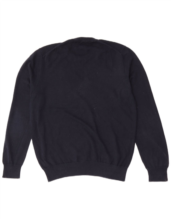 Marks & Spencer Mens Crew Neck Jumper Sweater Large Navy Blue Cotton