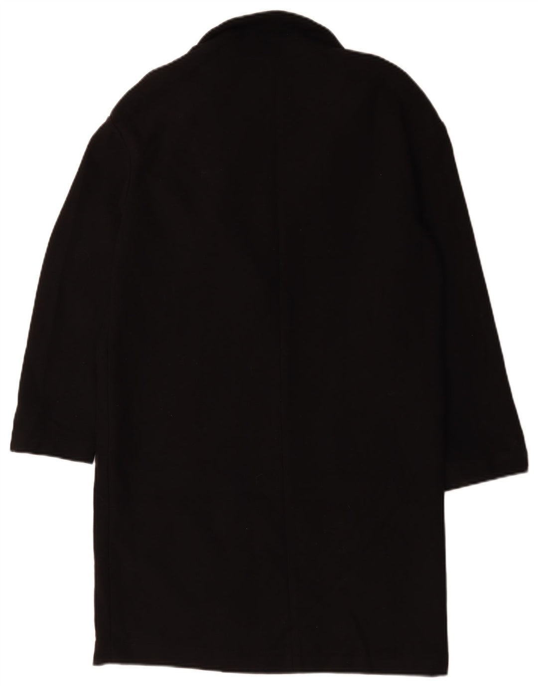 Topshop Womens Oversized Overcoat UK 10 Small Black Polyester