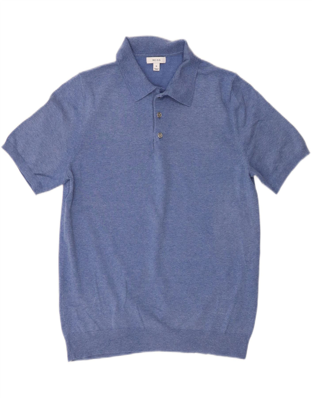 Reiss Mens Polo Shirt Medium Blue Cotton
