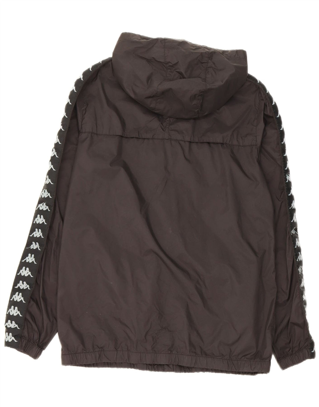 Kappa Mens Hooded Graphic Rain Jacket UK 38 Medium Black Nylon