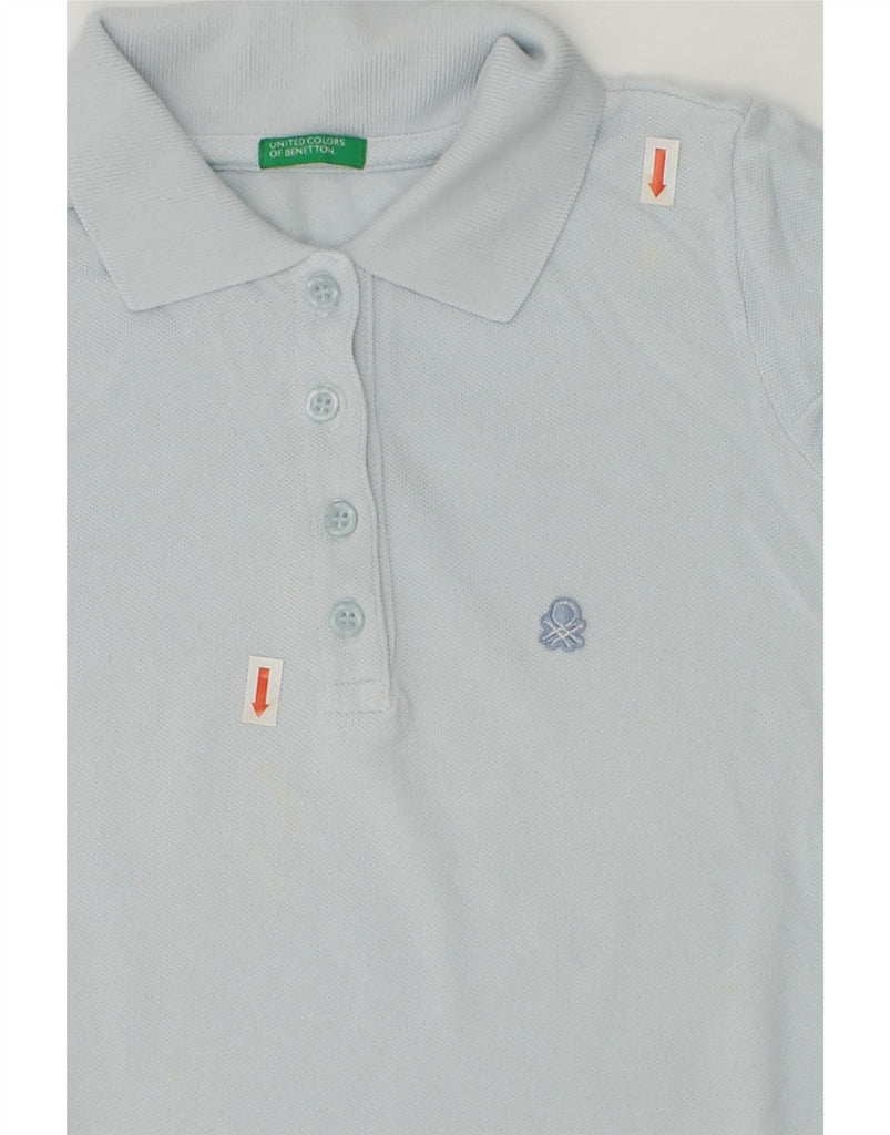 BENETTON Girls Polo Shirt 4-5 Years XS Blue | Vintage Benetton | Thrift | Second-Hand Benetton | Used Clothing | Messina Hembry 