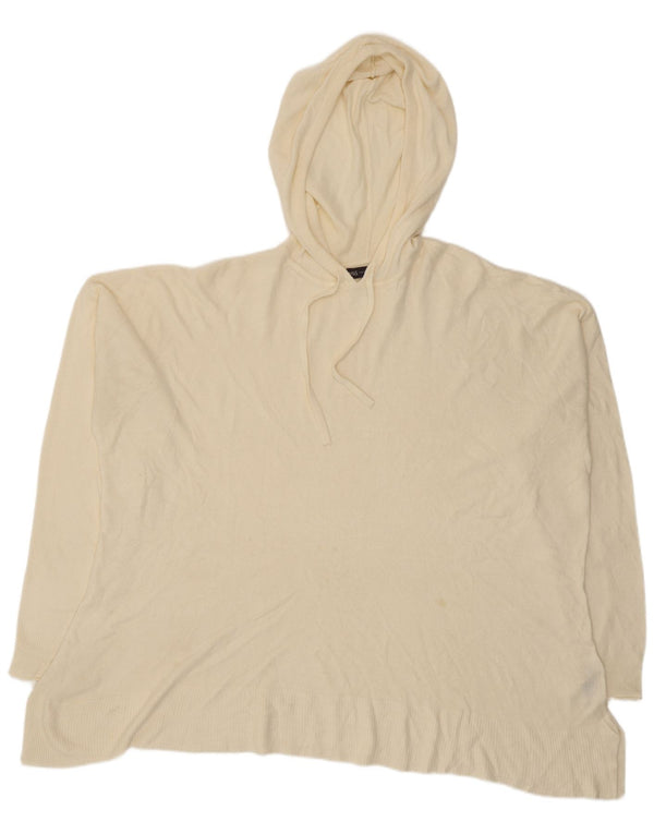 Marks & Spencer Womens Hooded Oversized Jumper Sweater UK 18 XL Beige