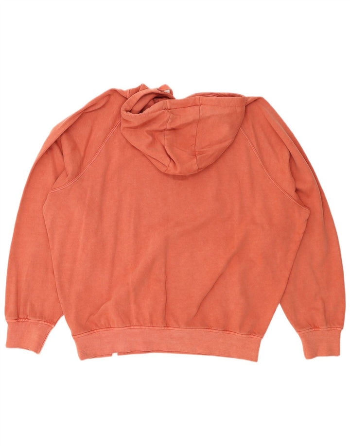 ANIMAL Womens Graphic Oversized Hoodie Jumper UK 14 Large Pink Cotton