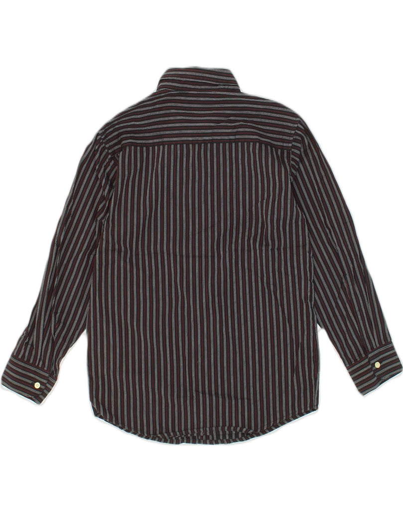 CHAPS Boys Shirt 10-11 Years Medium Black Striped Cotton | Vintage Chaps | Thrift | Second-Hand Chaps | Used Clothing | Messina Hembry 