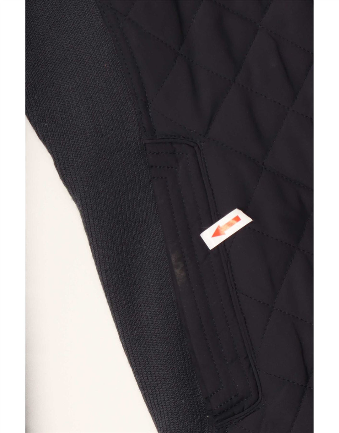 Zara Womens Quilted Jacket UK 10 Small Navy Blue
