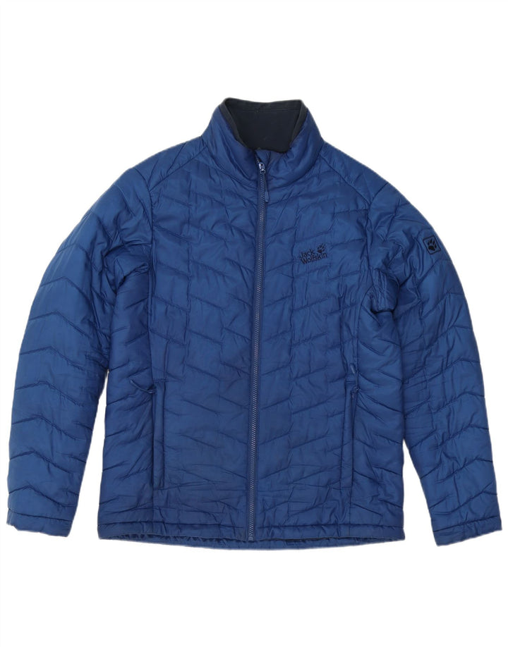 Jack Wolfskin Mens Padded Jacket UK 36/38 Medium Blue Polyester