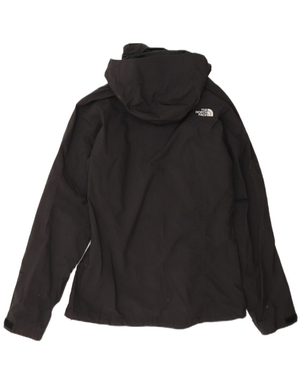 The North Face Womens Hooded Rain Jacket UK 10 Small Black Nylon