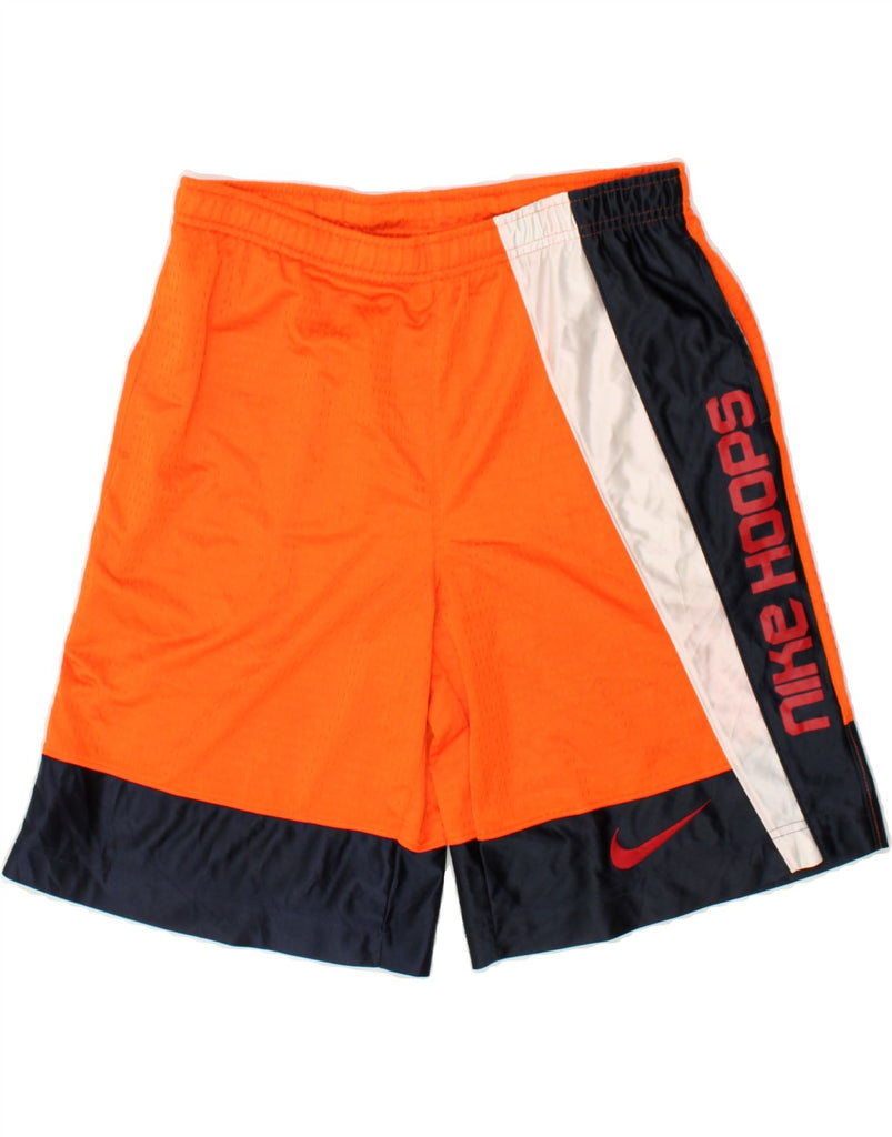 NIKE Boys Tall Graphic Sport Shorts 15-16 Years XL  Orange Colourblock | Vintage Nike | Thrift | Second-Hand Nike | Used Clothing | Messina Hembry 