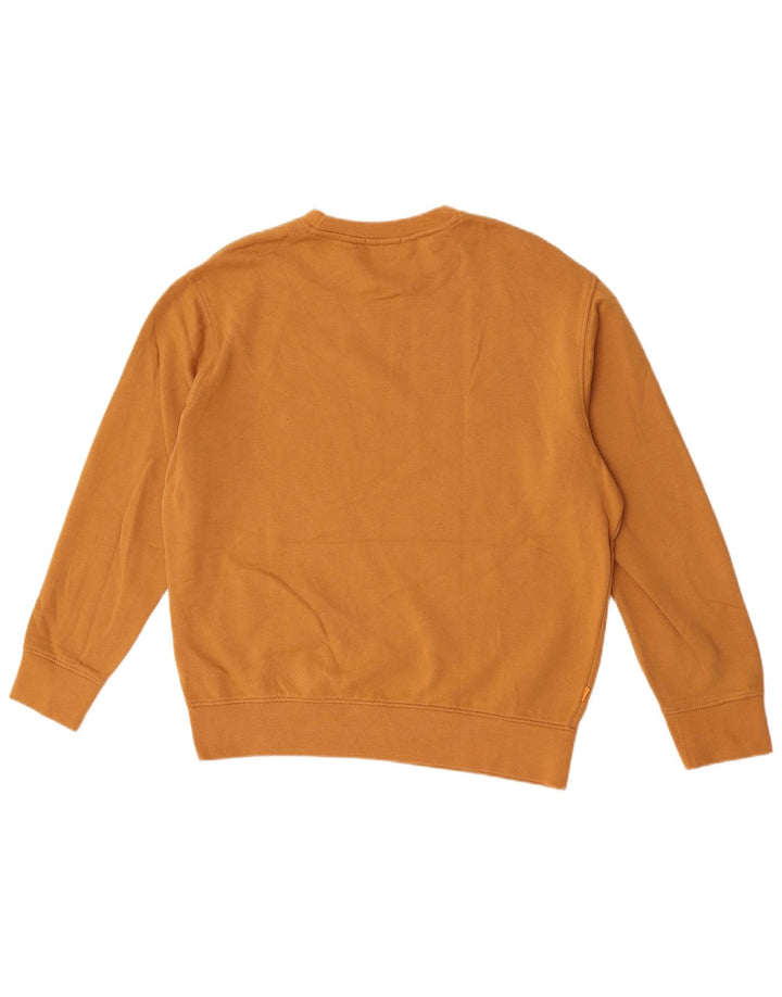 Timberland Mens Graphic Regular Fit Sweatshirt Jumper Large Brown Cotton