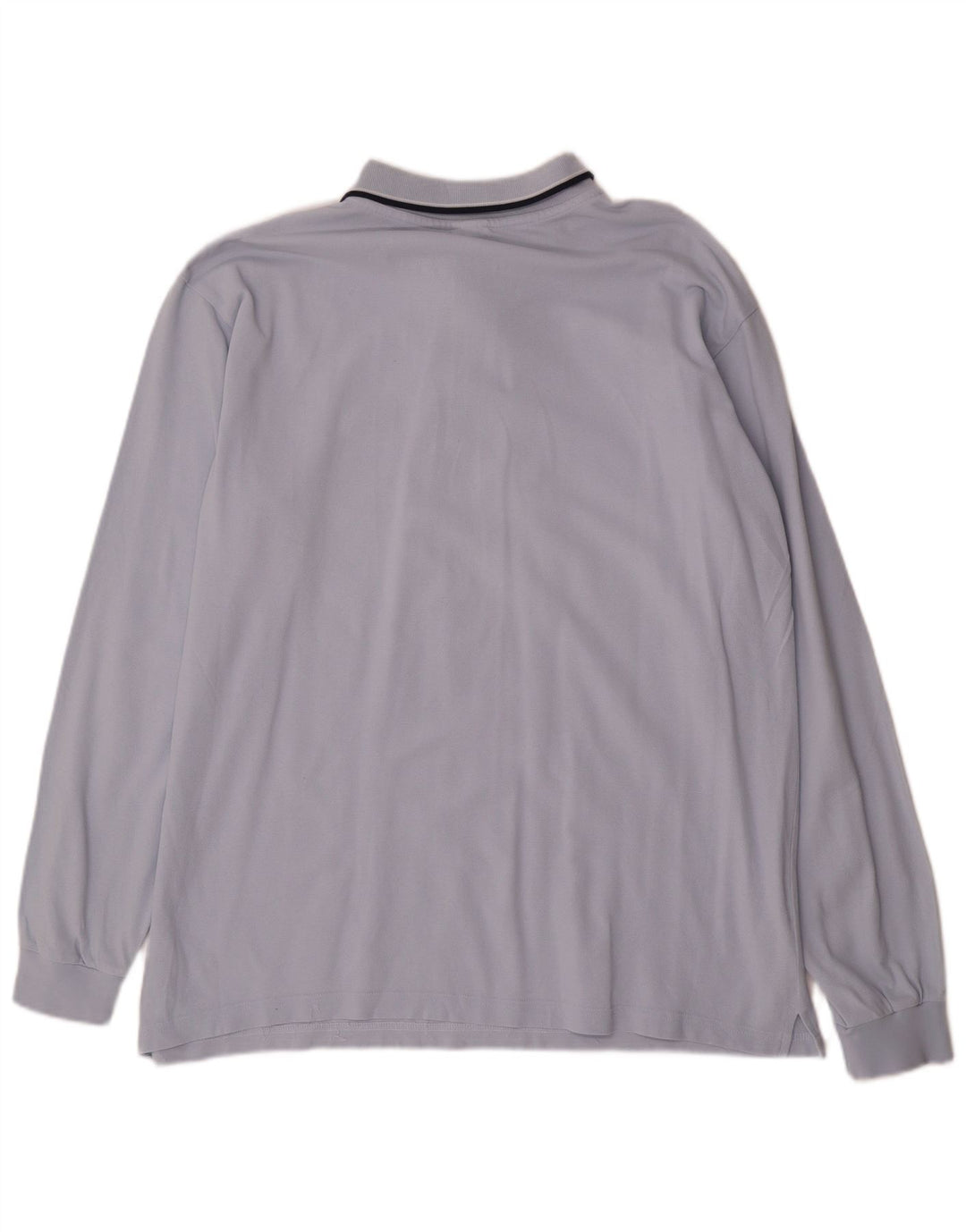 Spalding Mens Long Sleeve Polo Shirt XL Blue Cotton