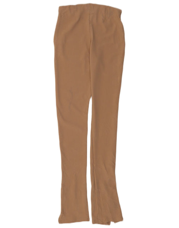 Zara Womens Leggings Medium W28 L30 Brown Pinstripe Polyester