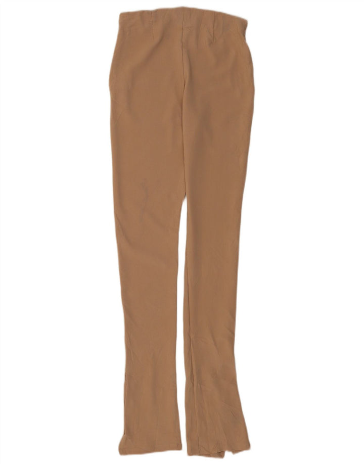 Zara Womens Leggings Medium W28 L30 Brown Pinstripe Polyester