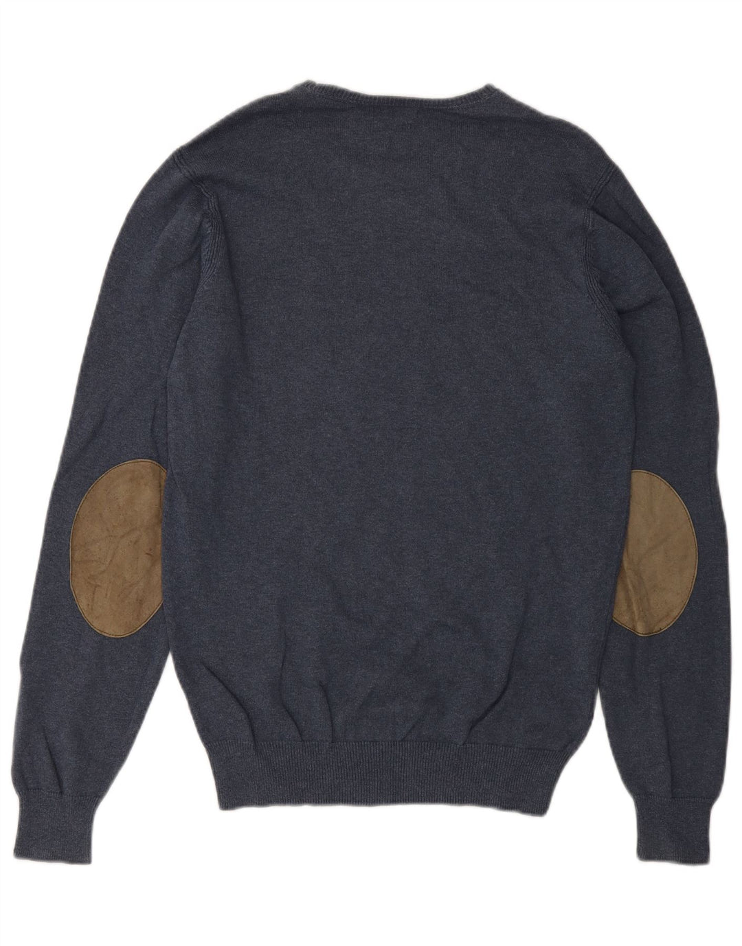 Massimo Dutti Mens Crew Neck Jumper Sweater Small Blue Cotton